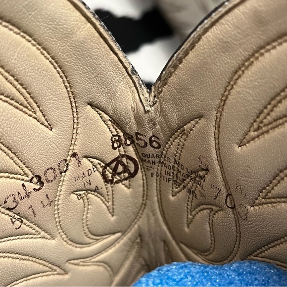 ACME Vintage Grey Leather Western Cowboy Boots Style 8856 Size 9 - Picture 9 of 14